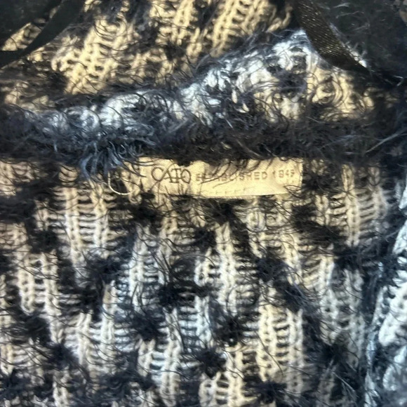 Cato Black/Beige Sleeveless Cardigan - Picture 3 of 7